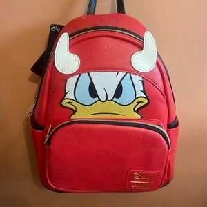 Glow-in-the-dark Donald the duck devil, loungefly backpack